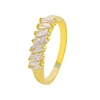 xuping imitation jewelry Engagement ring white zircon 24 gold plating ring for women