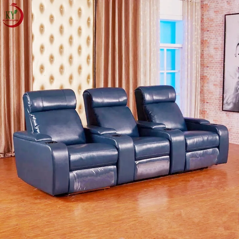 Jky Furniture Vip Cinema Reclining Leather Electric Home Theater Sofa