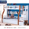 Space saving kids furniture wooden kids bunk bed with cabinet