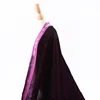 Woven 100% polyester moroccan mobra velour mauve velvet fabric for dress