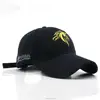 all black custom snapback cap 6 panel embroidered baseball cap
