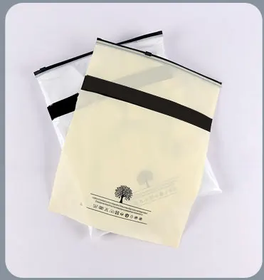 eco friendly high grade custom printed own logo transparent ziplock pe plastic packaging bag for underwear
