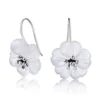 Lotus Fun 925 Sterling Silver Flower in the Rain Drop Earring Jewelry Crystal For Women Wholesale