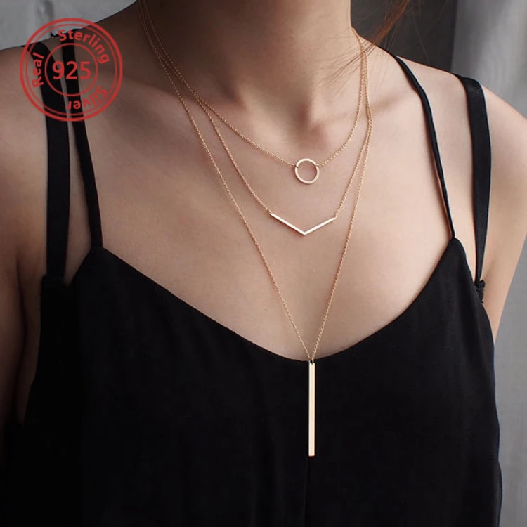 Women's Necklaces 18k Gold Long Chain Layered Necklace Set Oem Jewelry  Necklace S925 - Buy Women's Necklaces,925 Silver Layer Necklace,Long Chain  Layered Necklace Product on Alibaba.com