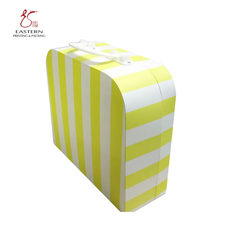 Custom Small Paper Suitcase Box / Gift Storage Suitcase Carton For