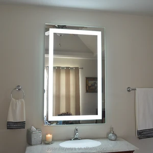 Full Length Wall Mirror With Light Illuminated For Hotel