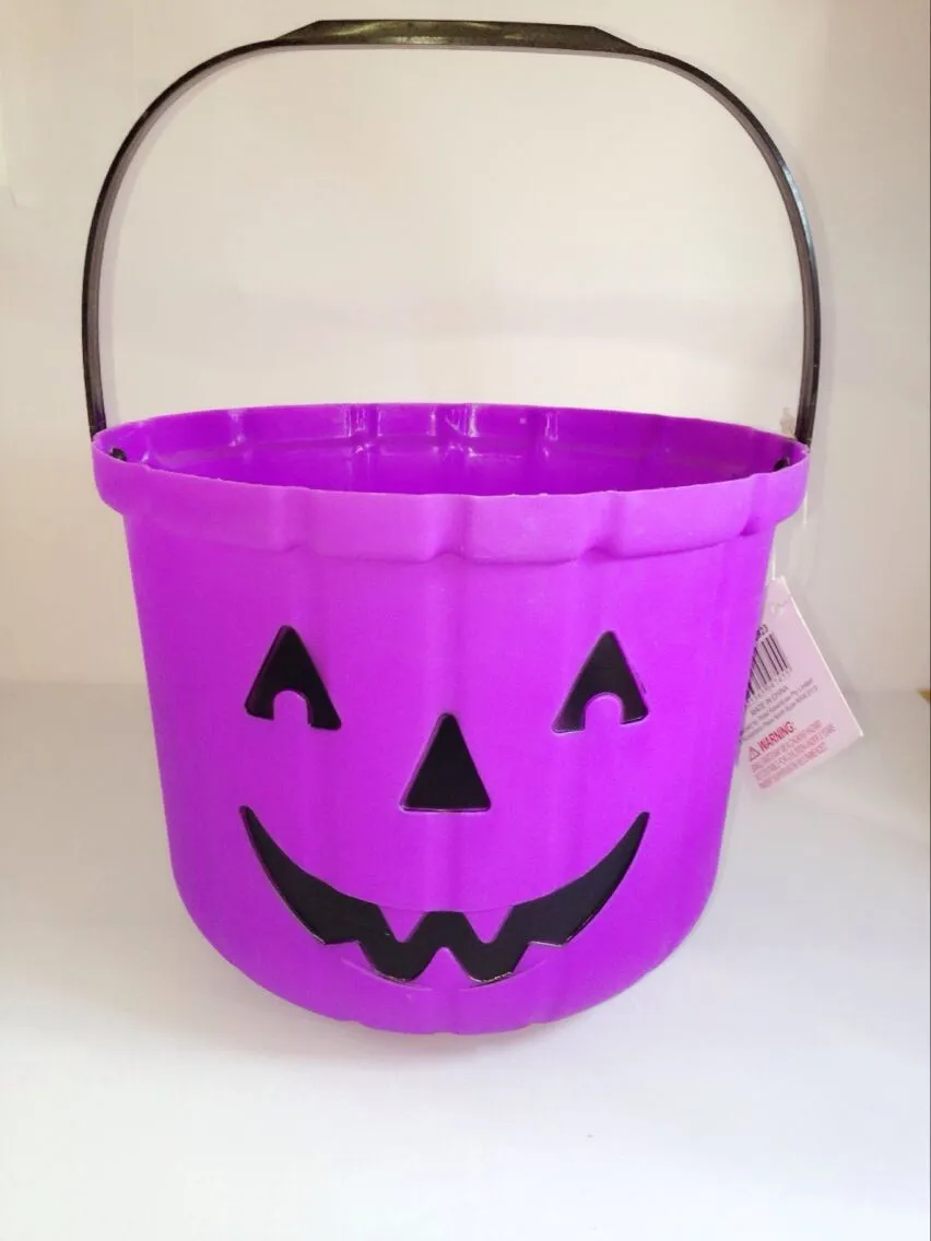 Trick Or Treat Plastic Pumpkin Bucket Jack O Lantern Candy