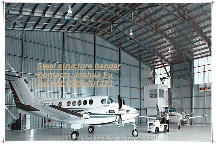 Mini plane aircraft steel structure hangar