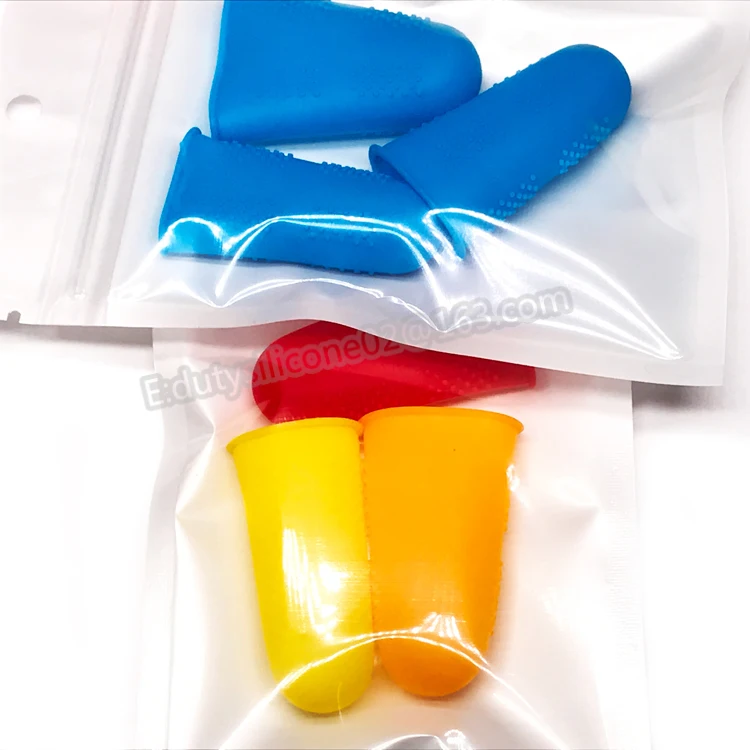 New Product 2019 Reusable Finger Tip Cots Gloves Silicone Finger Protector For Typing Finger