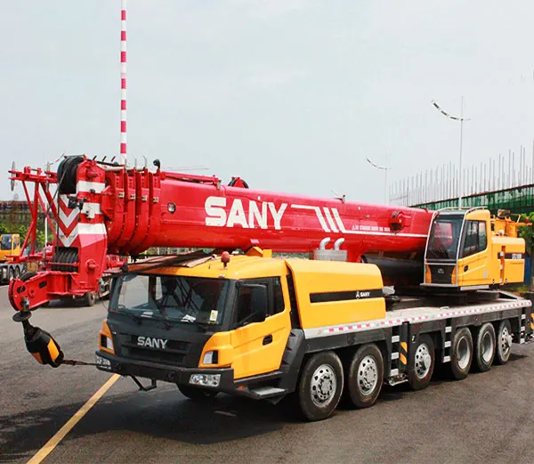 China 100 ton san y mobile crane STC1000S telescopic cranes truck with spare parts for sale