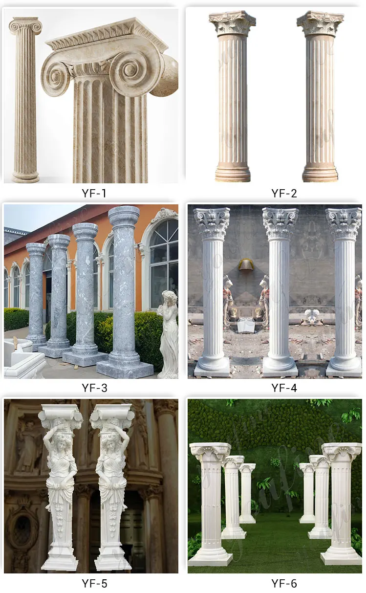 Classic Roman Natural Stone Gate Pillar With Carved Cap Buy Stone