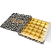 Zebra chocolate truffle packaging box with paper divider