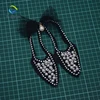 Unique Embroidery High heels Patch Beaded Embroidered Patch for Garment
