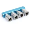 Pneumatic Piping Fitting 4 Way Multi Connector Air Hose Pass Quick Coupler