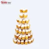 retail store 7 levels cake display stand holder clear round acrylic cupcake stand