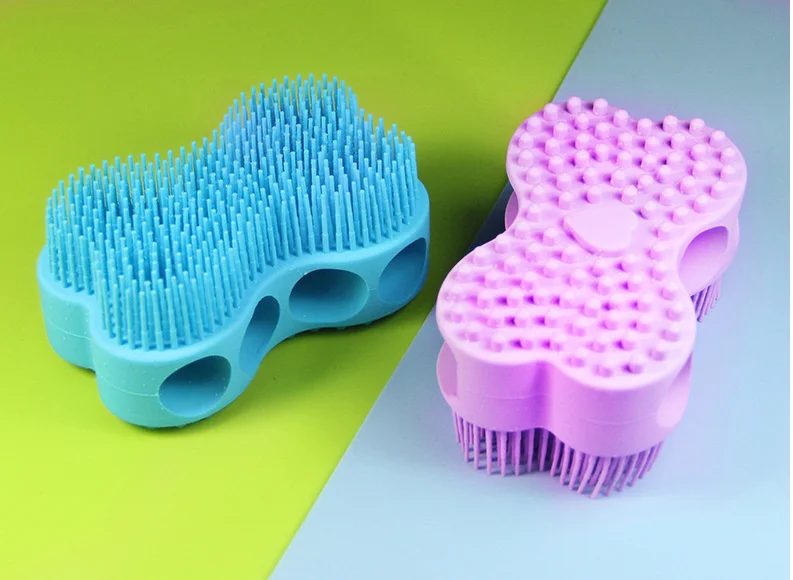 Silicone Baby Brush Shower Bath Soft Shampoo Head Scalp Body Massage