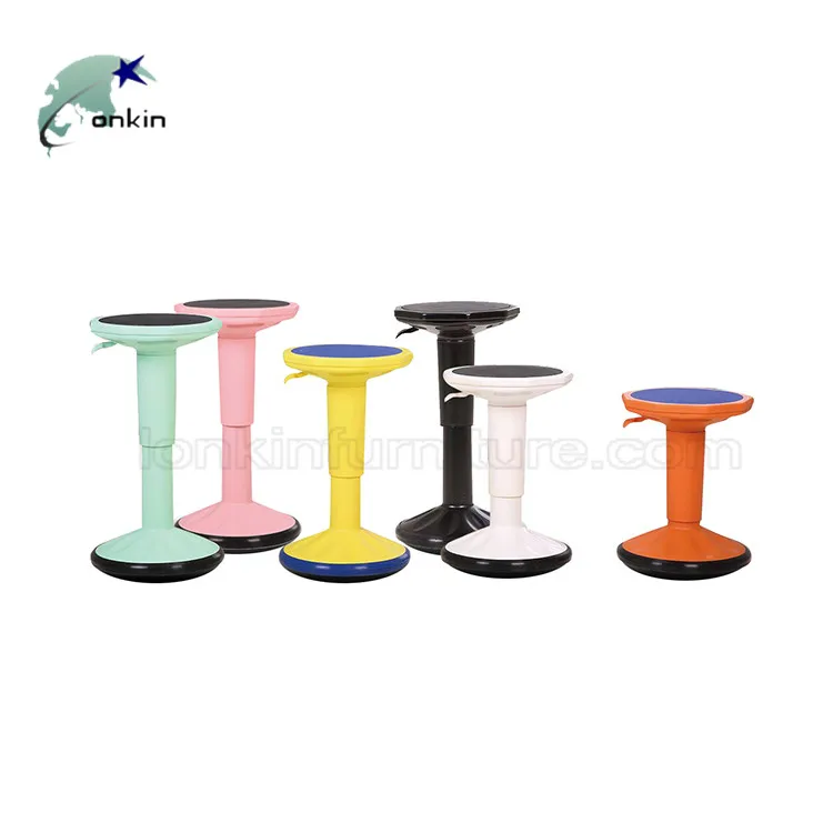 Height adjustable ergonomic Active Sitting wobble stool chair for bar