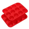 Food grade 12 Cups Silicone Muffin Baking Tray, Cookie Cupcake Bakeware 12 Cups Silicone Muffin Baking Tray