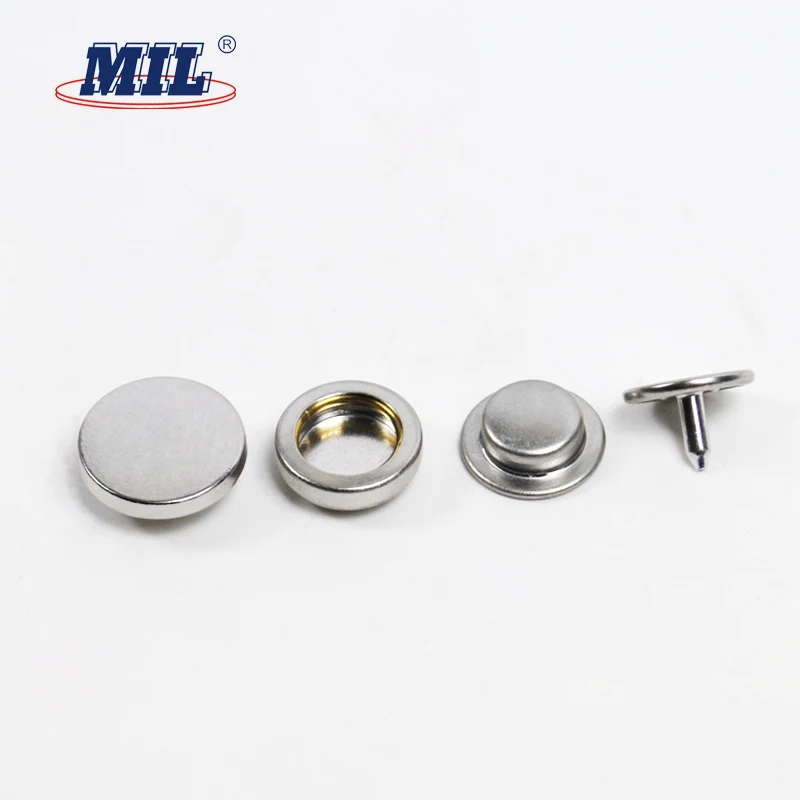 4 parts metal snap fastener button for clothing