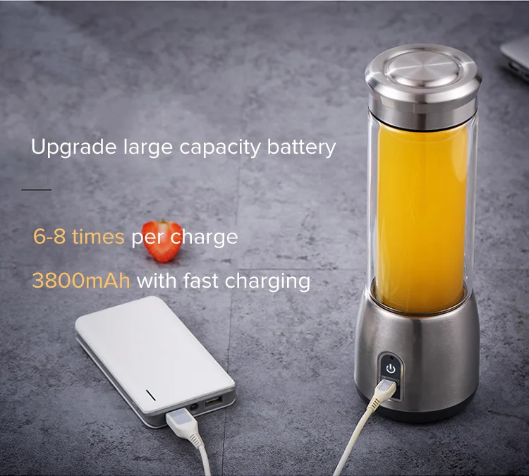 2021 New Wholesale Home Appliance 380ml Portable Rechargeable Juicer Mixer Fruit /juicer