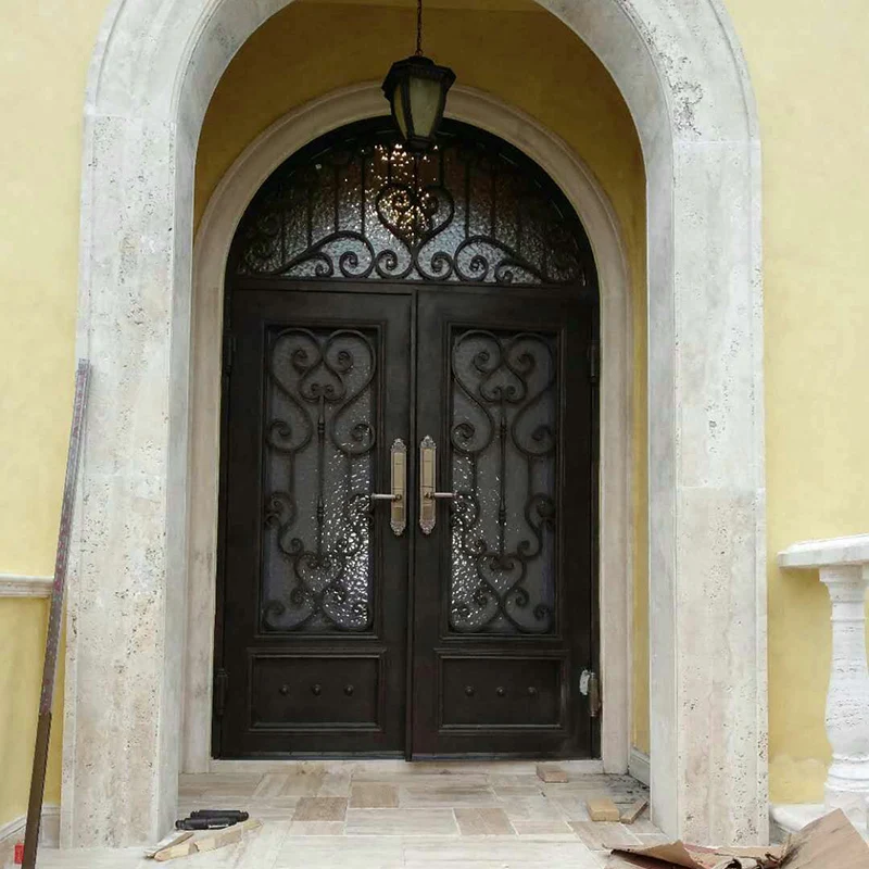 Arch Top Wrought Iron Front Entry Double Door View Wrought Iron Front Entry Double Door