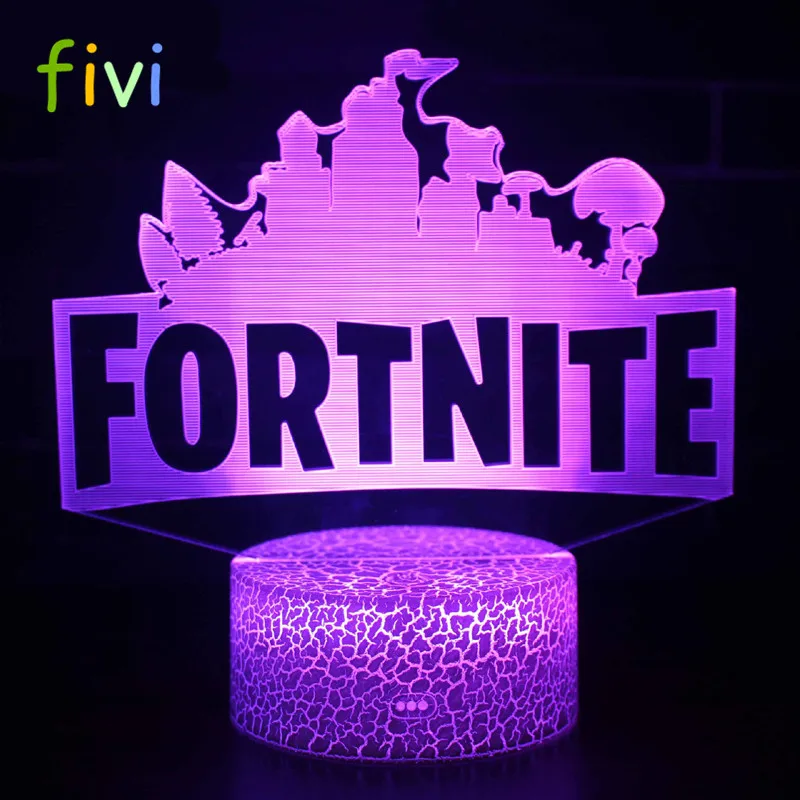 Game Logo 3D LED Lamp Light RGB Changeable Mood Lamp 7 Colors Light Base Cool Night Light for Birthday Holiday Gift