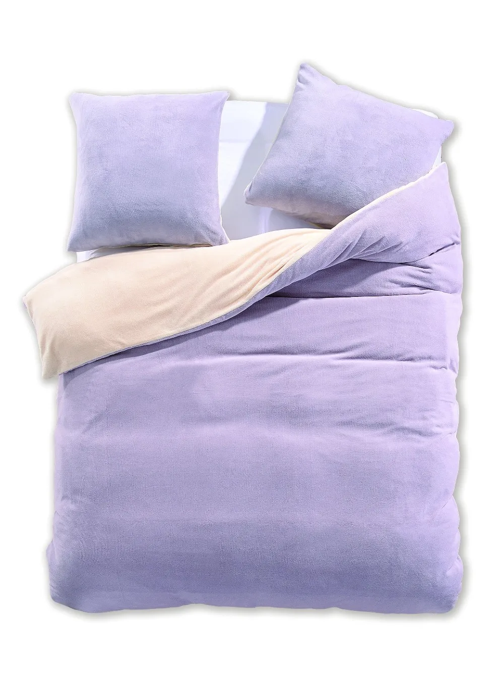 Two Colored Coral Fleece Bedding Set,Duvet Cover Set Buy 100