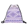Brand New Hot Sale 3D Printed Aztec Gym Sack Drawstring Bag