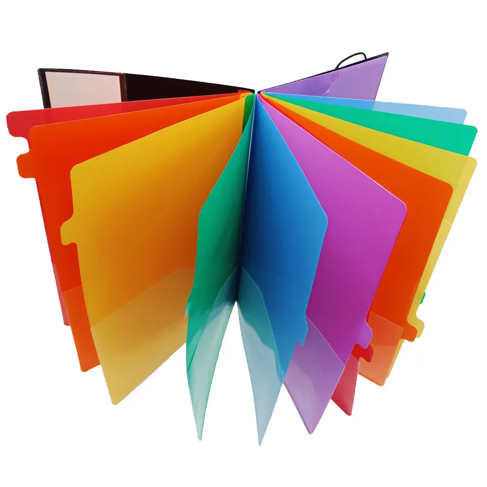 New Design Customized Pp Plastic Multi-color 24 Pockets File Folder ...