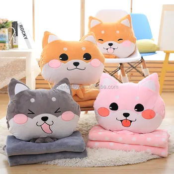 Three In One Hand Warmer Blanket Pillow Cute Funny Doge Shape Shiba Inu Soft Plush Buy Plush Animal Shaped Pillowplush Dog Pillowplush Hand Warmer