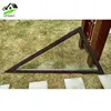 Professional Install Team Triangle Shaped Tempered Glass Decorative Custom Aluminum Windows