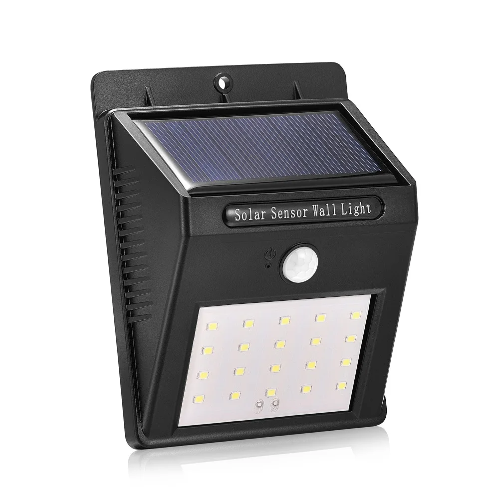 New Arrival Made in china IP65 ABS outdoor 20led wall light with motion sensor