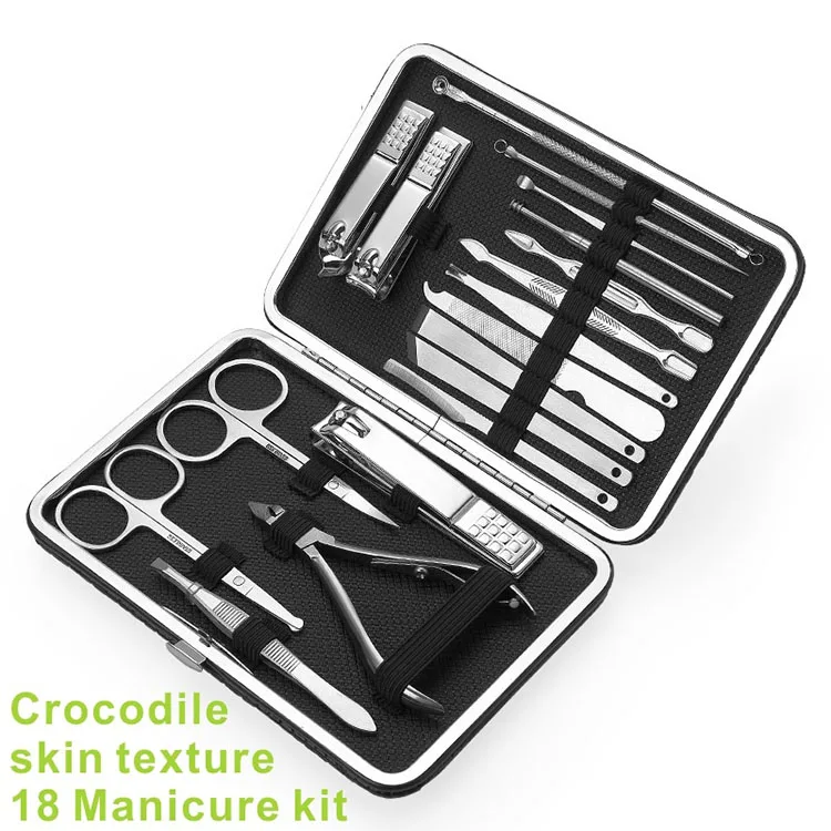 M18 Trimmer beauty gift all complete 18 piece manicure set professional stainless steel nail clipper set