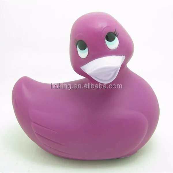 purple stuffed duck