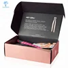 Custom standard size diecut flat pack portable rectangle handmade color paper box