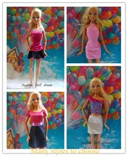 New 1pcs The original Fashion noble short skirt Dress Wedding Gown Clothes Party Outfits For Barbie doll many styles