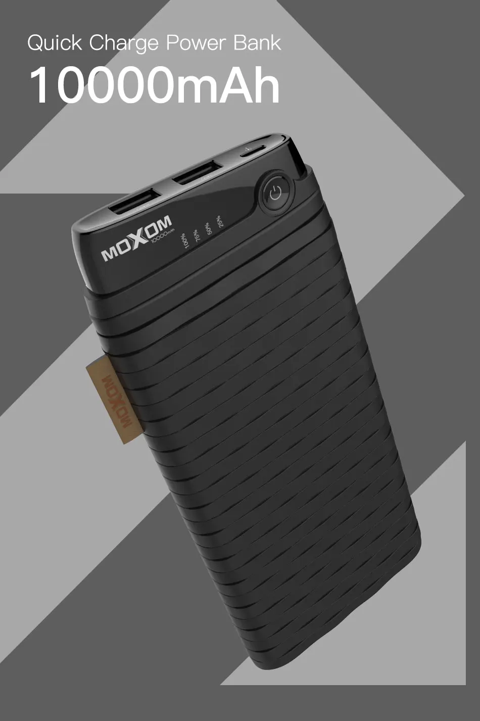 High Capacity Portable USB Output 10000 Mah Wallet Powerbank Screen Mobile Power Bank 10000mAh - ANKUX.COM