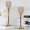 Crystal Head Hollow Out Lanterns Lanterns Matching Cup Candelabra Metal Tall Foot Tealight Holder