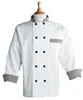 Long sleeve pure white popular chef uniform/chef coat/jacket