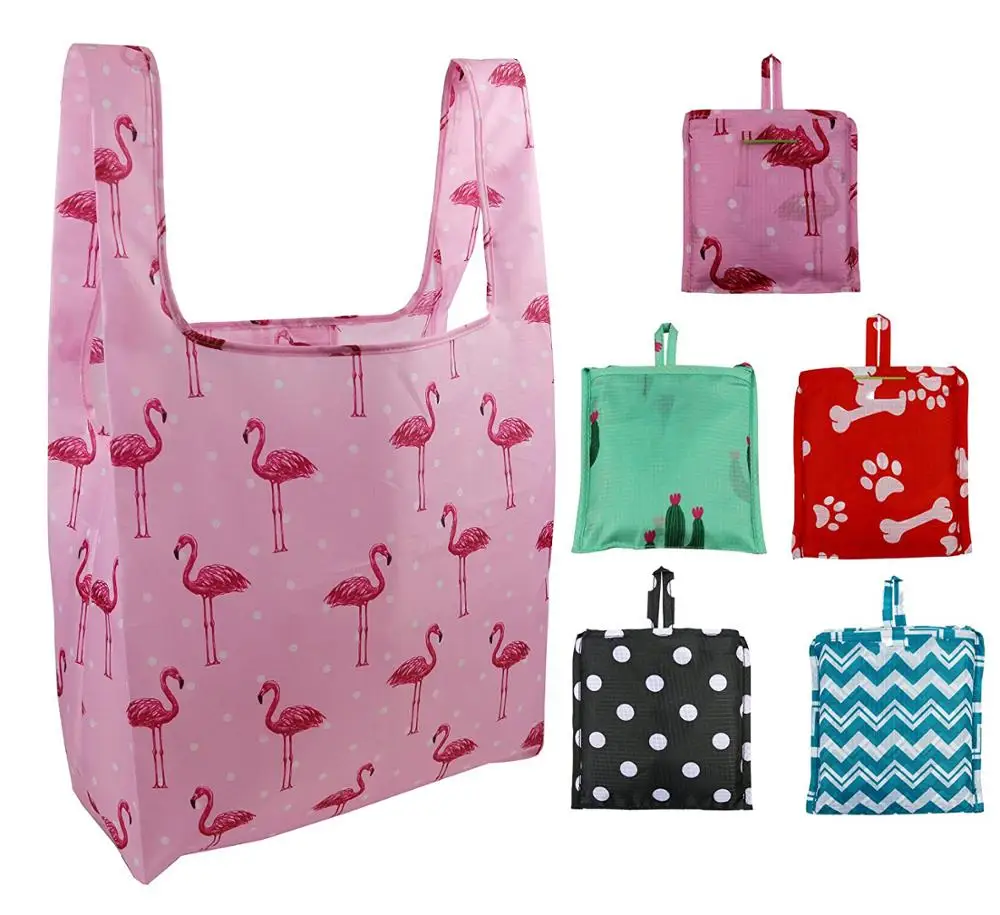 Eco-friendly Waterproof Nylon Folding Shopping Bags Creative Strawberry ...