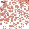 Bachelorette Confetti Rose Gold Circle Ring for Wedding Party Bridal Shower Engagement Decorations SVPD050