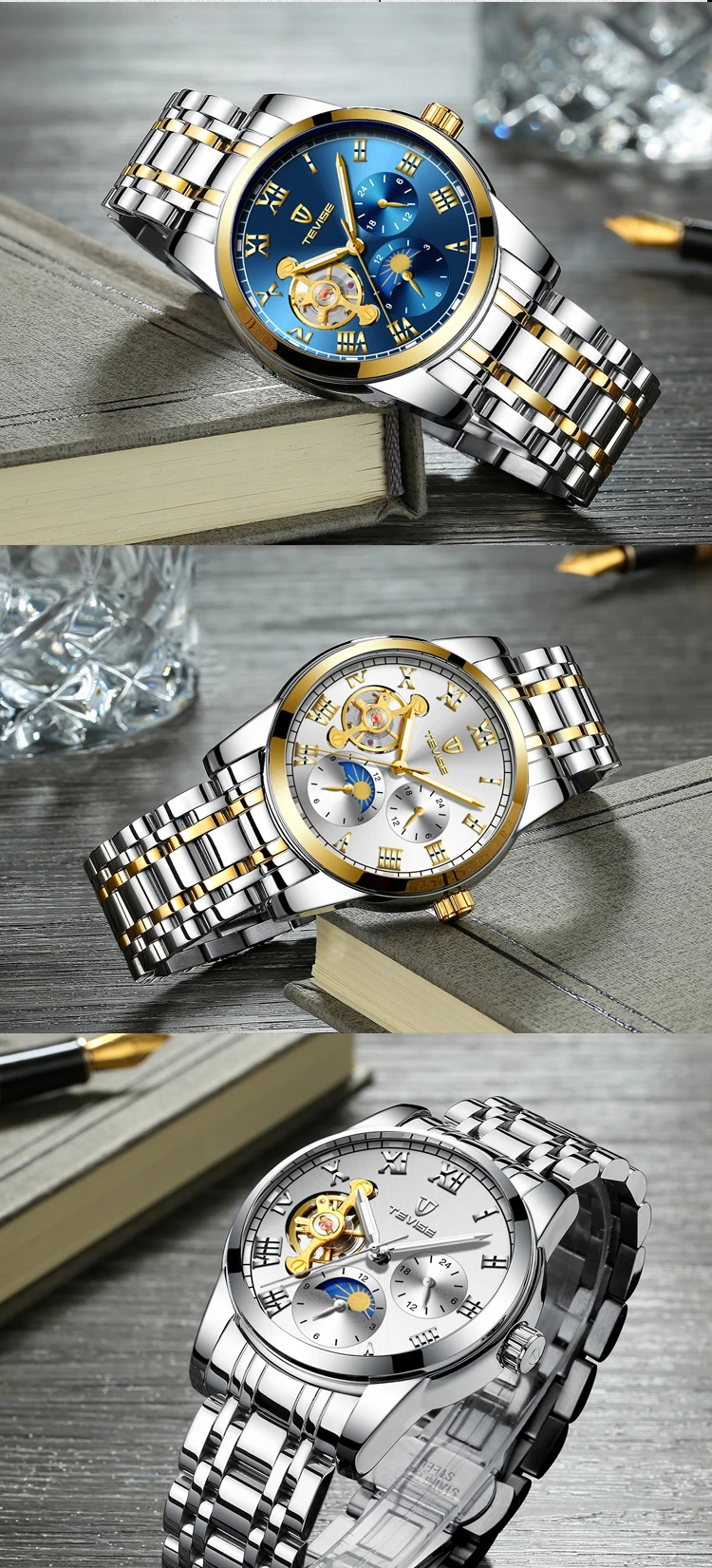 Tevise 9005 Watch Manufacturers Chinese Movement Watches Mens