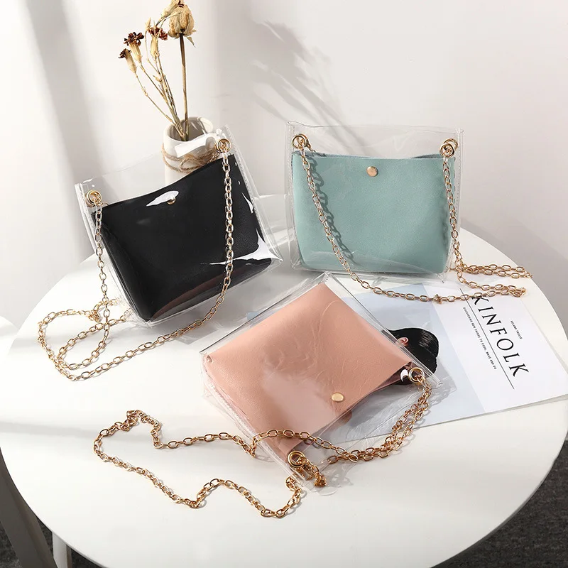 Whole Clear Transpa Pu Shoulder Bags Women Jelly Pu Shoulder Bags Women Jelly