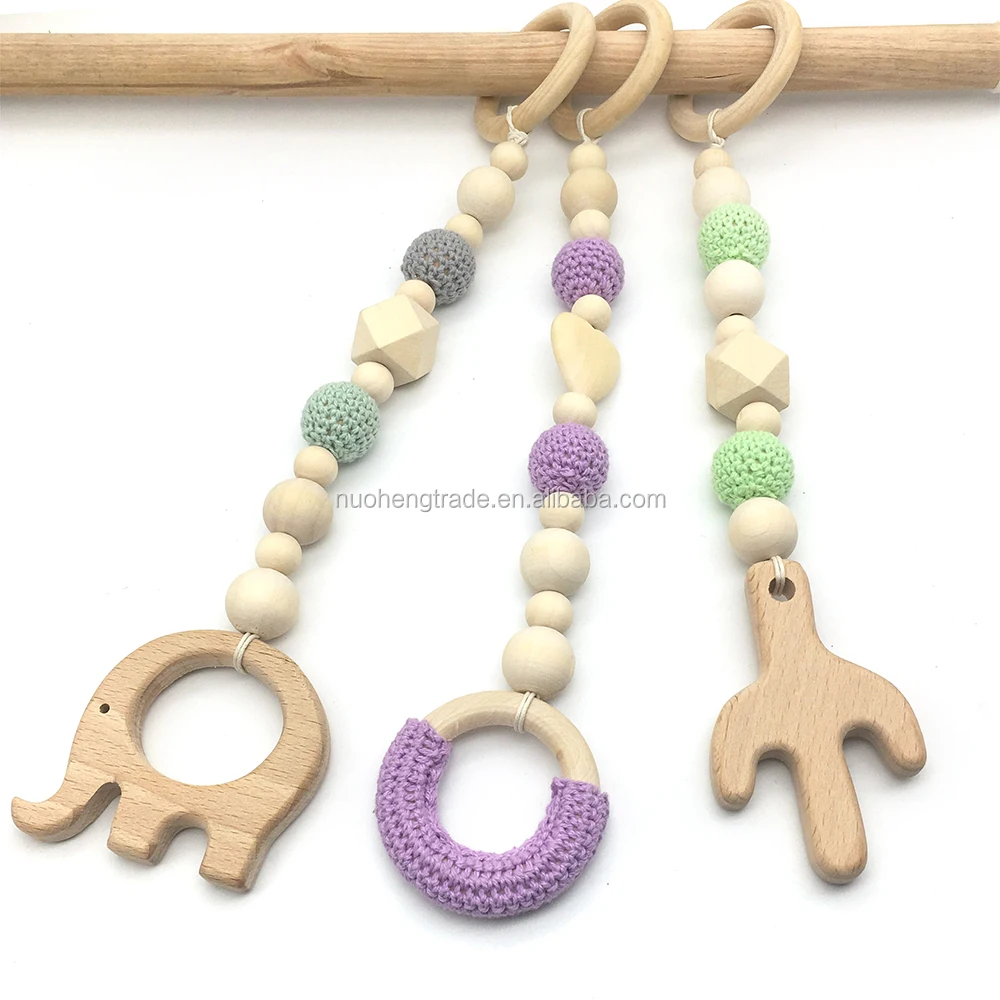 wooden baby teethers