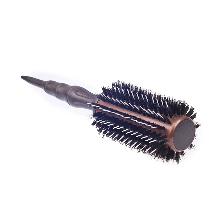 EUREKA A28034-55PA-B Professional Aluminum Tube With Boar Bristle And Nylon Pins Salon Round Hair Brush