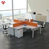 Modern Office Computer Desk Office Workstation For 4 Person