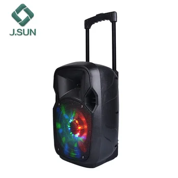trolley speaker with battery and wheels