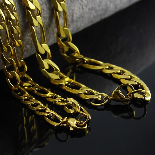 316l Stainless Steel Necklace Gold Necklace 3 1nk Titanium Steel