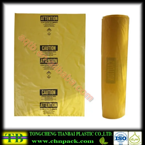 黄色のビニール袋アスベスト廃棄物 0 ミクロン Buy 黄色のビニール袋アスベスト廃棄物 色の包装用アスベスト 印刷されたためアスベスト廃棄物 Product On Alibaba Com