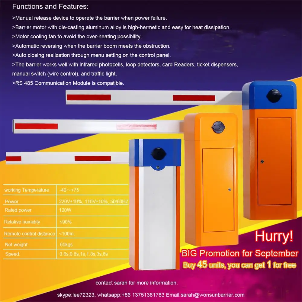 Heavy Duty Automatic Boom Barrier Gate Price For Vehicle Access Gate